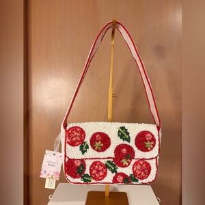 Tomato Beaded Shoulder Bag